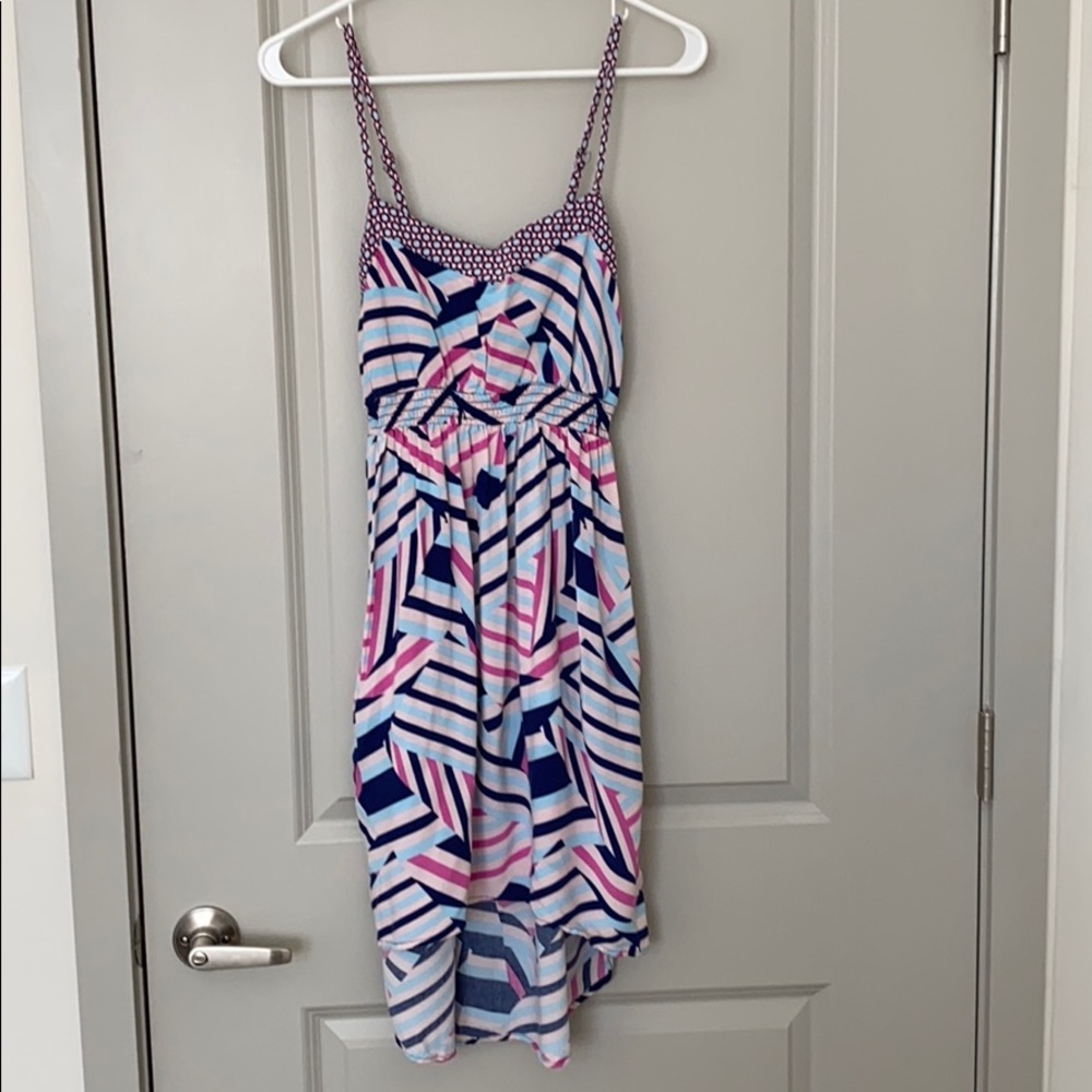 Hi-low Comfortable Geometric Sundress